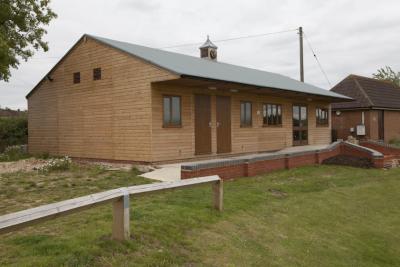 Pic 10. 13.8m x 7.8m Cricket Pavilion with 2 layer torch-on felt and clock tower